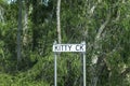 Creek Name Highway Signpost