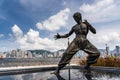 Bruce Lee statue at the Avenue of Stars in Hong Kong, China. Royalty Free Stock Photo