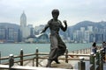 Bruce Lee statue on The Avenue of Stars in Hong Kong. Royalty Free Stock Photo