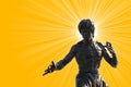 Bruce Lee statue on Avenue of the Stars, Hong Kong Royalty Free Stock Photo