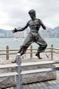 Bruce Lee Statue in Avenue of Stars on May 04, 2013 in Hong Kong, China Royalty Free Stock Photo