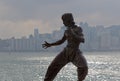 Bruce Lee statue. Tsim Sha Tsui. Hong Kong. Royalty Free Stock Photo