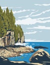 Bruce Peninsula National Park Canada WPA Poster Art