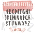 Bruch Painted Letters. EPS 10