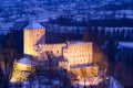 Bruck Castle by night - Austria Royalty Free Stock Photo