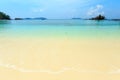 Bruer Island, amazing island from southern of Myanmar. A stunning seascape with turquoise water and white sand beach against blue Royalty Free Stock Photo