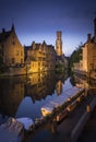 Bruges Belfry in the Evening Royalty Free Stock Photo