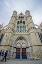 Bruges, Belgium - 11 August, 2015: Famous Church