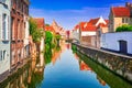 Bruges, Belgium - Beautiful city of Brugge, medieval Flanders travel background