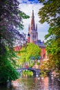 Bruges, Belgium. The Church of Our Lady in Brugge, Flanders Royalty Free Stock Photo