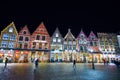 BRUGES, BELGIUM - DECEMBER 05 2016 - Christmas Old Market square in Bruges Royalty Free Stock Photo