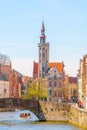 Bruges, Belgium Jan van Eyck Square and Tolhuis Royalty Free Stock Photo