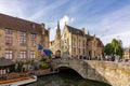 Bruges canals and architecture in summer, Belgium