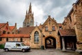 BRUGES, BELGIUM - JUNE 10, 2014: View of Church of Our Lady in Bruges Royalty Free Stock Photo