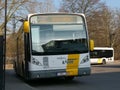 A bus (Van Hool) of De Lijn (company) is out of service at Bruges station.