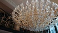 Bruges, Belgium - May 12, 2018: Beautiful Chandelier In A Cafe Pastry Shop Aux Merveilleux De Fred Bruges