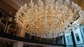 Bruges, Belgium - May 12, 2018: Beautiful Chandelier In A Cafe Pastry Shop Aux Merveilleux De Fred Bruges