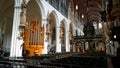 Bruges, Belgium - May 12, 2018: View Of The Interiors of Church of Our Lady on Mariastraat