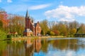 Minnewater lake, Bruges, Belgium Royalty Free Stock Photo