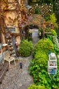 Bruges Belgium picturesque green yard in old Royalty Free Stock Photo