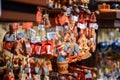 Very large choice of wooden toys at Christmas store in center of