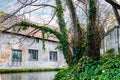 Typical medieval buildings along the canals of Bruges, Belgium Royalty Free Stock Photo