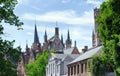 Houses along the canals of Brugge or Bruges, Belgium Royalty Free Stock Photo