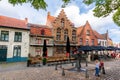 Bruges, Belguim - July 2019: Medieval streets of old Bruges Royalty Free Stock Photo