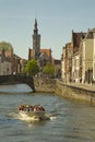 Canals of Bruges Brugge, Belgium. Royalty Free Stock Photo