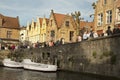 Canals of Bruges Brugge, Belgium. Royalty Free Stock Photo