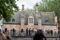 Bruges Canal Belgium Historical Brick House