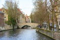 Bruges canal and bridge