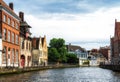 Bruges canal and medieval houses. Brugge, Belgium