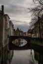 Brugges Canal View At Late Afternoon