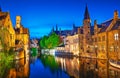 Bruges channel Rozenhoedkaai view to Perez de Royalty Free Stock Photo