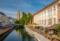 Bruges cityscape with Church of Our Lady