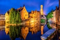 The Bruges historical Old Town, Belgium, an UNESCO World Culture Heritage site Royalty Free Stock Photo