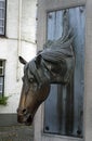 Bruges horse fountain, Belgium Royalty Free Stock Photo