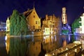 Bruges at night Royalty Free Stock Photo