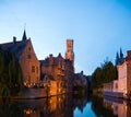 Bruges at night Royalty Free Stock Photo