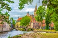 Bruges old city Minnewater park view Belgium