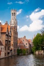 Bruges, Rozenhoedkaai (Quai of the Rosary) Royalty Free Stock Photo