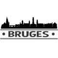 Bruges Skyline City Icon Vector Art Design