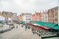 Market Place is the center of Brugge Royalty Free Stock Photo