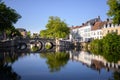 Langerei canal on a sunny day in summer Royalty Free Stock Photo