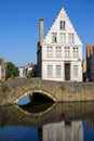 Old bridge over Langerei canal on a sunny day in summer Royalty Free Stock Photo