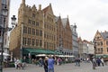 Brugge, Belgium - A lot of historical buildings you are on the Market Square Royalty Free Stock Photo