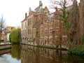 Brugge/Belgium. Old town buildings on the canal Royalty Free Stock Photo