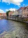 Brugge, Bruges in Belgium, water channel, canal