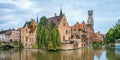 Brugge canals at sunrise Royalty Free Stock Photo